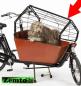 Preview: Hunde Käfig für Lastenrad Zweirädrig, lang, Aluminium